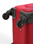 Чемодан на колёсах маленький 45 л (S), на молнии, с увеличением, кодовый замок, 4 колеса, красный - Фото 8