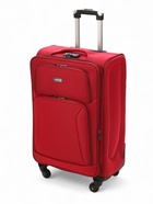 Чемодан на колёсах средний 72 л (M), на молнии, с увеличением, кодовый замок, 4 колеса, красный - Фото 2