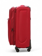 Чемодан на колёсах средний 72 л (M), на молнии, с увеличением, кодовый замок, 4 колеса, красный - Фото 4