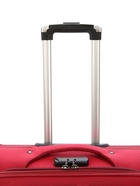 Чемодан на колёсах средний 72 л (M), на молнии, с увеличением, кодовый замок, 4 колеса, красный - Фото 6