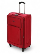 Чемодан на колёсах большой 97 л (L), на молнии, с увеличением, кодовый замок, 4 колеса, красный - Фото 2