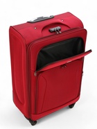 Чемодан на колёсах большой 97 л (L), на молнии, с увеличением, кодовый замок, 4 колеса, красный - Фото 10