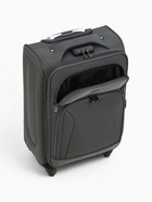 Чемодан на колёсах маленький 45 л (S), на молнии, с увеличением, кодовый замок, 4 колеса, серый - Фото 11