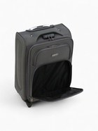 Чемодан на колёсах маленький 45 л (S), на молнии, с увеличением, кодовый замок, 4 колеса, серый - Фото 12