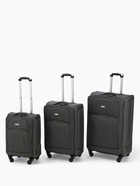 Чемодан на колёсах маленький 45 л (S), на молнии, с увеличением, кодовый замок, 4 колеса, серый - Фото 13