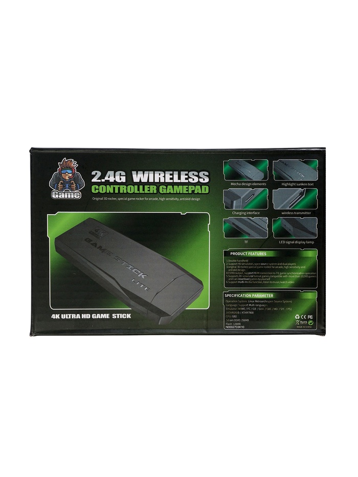 Игровая приставка Game-5, 8/16/32 бита, 4K, 64 ГБ, HDMI, microSD, 2 джойстика, чёрная - фото 51856378