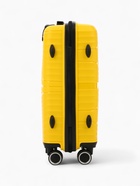 Чемодан на колёсах маленький 44 л (S), на молнии, кодовый замок, 4 колеса, жёлтый - Фото 5