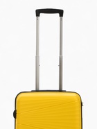 Чемодан на колёсах маленький 44 л (S), на молнии, кодовый замок, 4 колеса, жёлтый - Фото 6