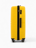 Чемодан на колёсах большой 111 л (L), на молнии, кодовый замок, 4 колеса, жёлтый - Фото 3