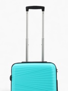 Чемодан на колёсах маленький 44 л (S), на молнии, кодовый замок, 4 колеса, голубой - Фото 6