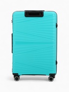 Чемодан на колёсах большой 111 л (L), на молнии, кодовый замок, 4 колеса, голубой - Фото 4