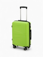 Чемодан на колёсах маленький 44 л (S), на молнии, кодовый замок, 4 колеса, зелёный - Фото 2