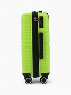 Чемодан на колёсах маленький 44 л (S), на молнии, кодовый замок, 4 колеса, зелёный - Фото 3