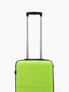 Чемодан на колёсах маленький 44 л (S), на молнии, кодовый замок, 4 колеса, зелёный - Фото 6