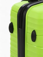 Чемодан на колёсах маленький 44 л (S), на молнии, кодовый замок, 4 колеса, зелёный - Фото 9