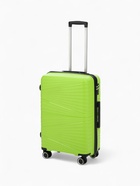 Чемодан на колёсах средний 75 л (M), на молнии, кодовый замок, 4 колеса, зелёный - Фото 2