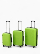 Чемодан на колёсах средний 75 л (M), на молнии, кодовый замок, 4 колеса, зелёный - Фото 11