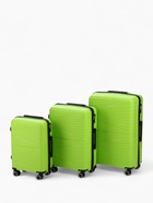 Чемодан на колёсах средний 75 л (M), на молнии, кодовый замок, 4 колеса, зелёный - Фото 12