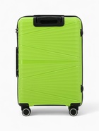 Чемодан на колёсах средний 75 л (M), на молнии, кодовый замок, 4 колеса, зелёный - Фото 4