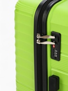 Чемодан на колёсах средний 75 л (M), на молнии, кодовый замок, 4 колеса, зелёный - Фото 8