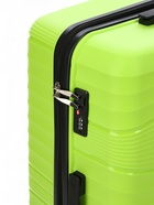 Чемодан на колёсах большой 111 л (L), на молнии, кодовый замок, 4 колеса, зелёный - Фото 8