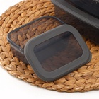 УЦЕНКА Набор контейнеров пищевых «Респект», 2 шт., 0.4 л, 0.7 л, нет контейнера 1.2 л, графитовый - Фото 8