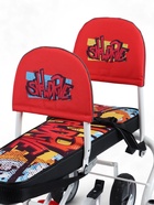 Снегокат «Тимка спорт 6Д» с граффити, с двумя спинками, с родительской ручкой, красный, чёрный, ТС6Д/GR Nika - фото 120735685