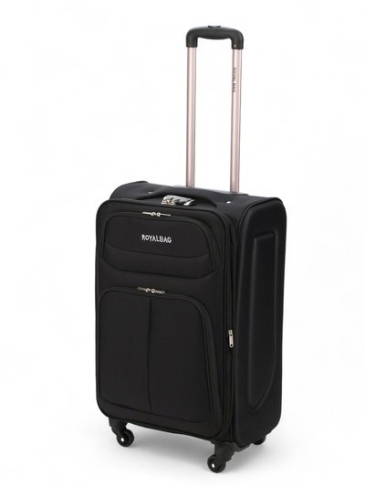 УЦЕНКА Чемодан на колёсах средний 72 л (M), на молнии, кодовый замок, 4 колеса, чёрный