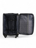 УЦЕНКА Чемодан на колёсах средний 72 л (M), на молнии, кодовый замок, 4 колеса, чёрный - Фото 6