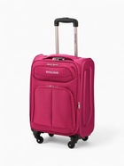 УЦЕНКА Чемодан на колёсах Royalbag маленький 46 л (S), на молнии, с увеличением, кодовый замок, 4 колеса, розовый - Фото 2