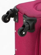 УЦЕНКА Чемодан на колёсах Royalbag маленький 46 л (S), на молнии, с увеличением, кодовый замок, 4 колеса, розовый - Фото 4