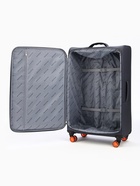 УЦЕНКА Чемодан на колёсах Bagvoyage большой 113 л (L), на молнии, 4 колеса, тёмно-серый - Фото 5