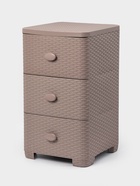 УЦЕНКА Комод 3-х секционный «Плетенка», 37.5×36×63 см, какао - Фото 1