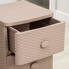 УЦЕНКА Комод 3-х секционный «Плетенка», 37.5×36×63 см, какао - Фото 3