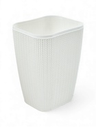 УЦЕНКА Контейнер для мусора «Вязаное плетение», 10 л, белый, без крышки - Фото 5