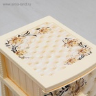 УЦЕНКА Комод 4-х секционный «Декор. Барокко», 38.5×47×95 см, слоновая кость (1 ящик белый) - Фото 2