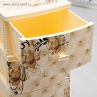 УЦЕНКА Комод 4-х секционный «Декор. Барокко», 38.5×47×95 см, слоновая кость (1 ящик белый) - Фото 3