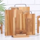 УЦЕНКА Набор досок разделочных «Прямоугольник», 3 шт., металлическая ручка, 34×22×1.8;31×20×1.8., без подставки - Фото 3