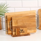 УЦЕНКА Набор досок разделочных «Прямоугольник», металлические ручки, 39×23×2 см, 33×20×1.8 см, 28×18 см - Фото 4