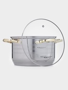 Кастрюля Катунь, 4.5 л, d=23.5 см, стеклянная крышка, золотые ручки, капсульное дно, индукция, нержавеющая сталь, серебристая - Фото 3