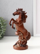 Фигурка полистоун «Конь на дыбах, золотой узор», под дерево, 14×9×24 см - Фото 5