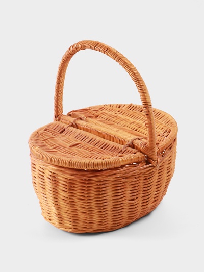 Корзина для пикника, 25×22×28 см, ротанг