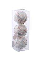 Ёлочные игрушки «Абель», шары новогодние, d=8 см, 3 шт., колор - Фото 5