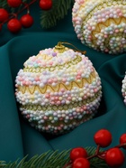 Ёлочные игрушки «Абель галант», шары новогодние, d=8 см, 3 шт., колор - фото 6481610