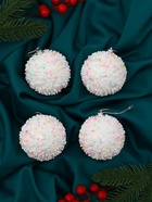 Ёлочные игрушки «Абель», шары новогодние, d=7 см, 4 шт., колор - Фото 3