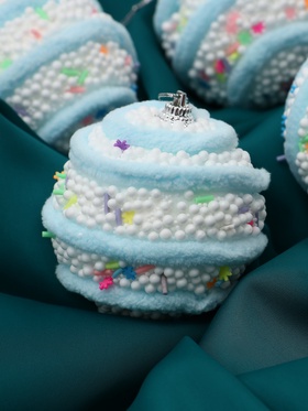 Ёлочные игрушки «Маттео», шары новогодние, d=7 см, 4 шт., голубой