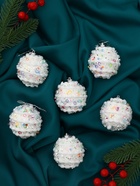 Ёлочные игрушки «Акли», шары новогодние, d=6 см, 6 шт., белый - Фото 3