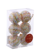 Ёлочные игрушки «Альфи», шары новогодние, d=6 см, 6 шт., жёлтый - Фото 5