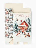 Коробка складная «Новогодняя акварель», 22 × 30 × 10 см - фото 809179026