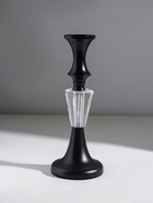 Подсвечник на 1 свечу «Кристалл. Классика», стекло, металл, чёрный, d=5 см, 9.5×9.5×24 см - Фото 2